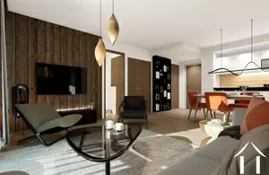 Bel appartement t3+cabine au dernier etage d'une residence neuve chamonix-mont-blanc Ref # C4915 - B402 